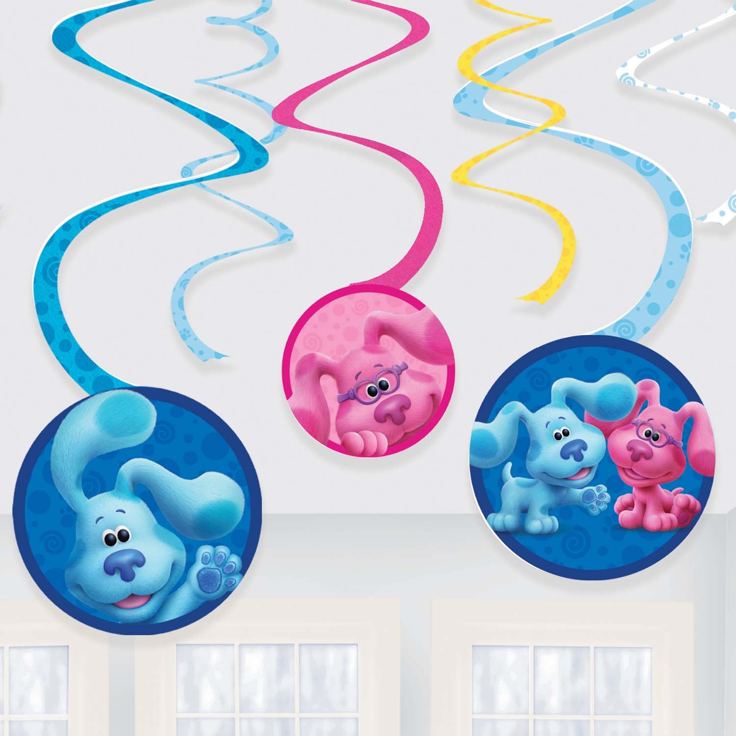 Blue's Clues Hanging Swirl Decorations 6pc
