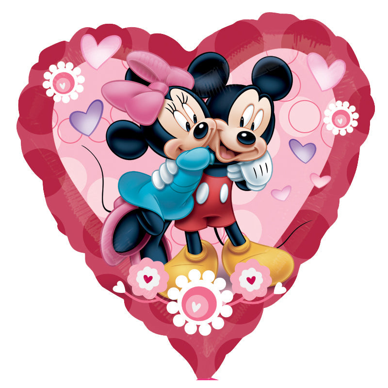 32'' FOILMICKEY & MINNIE HEART