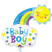 BABY BOY HAPPY SUN SHAPE FOIL 30''/76cm w x 30''/76cm