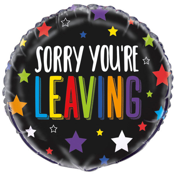 Sorry You're Leaving Round Foil Balloon 18'',
