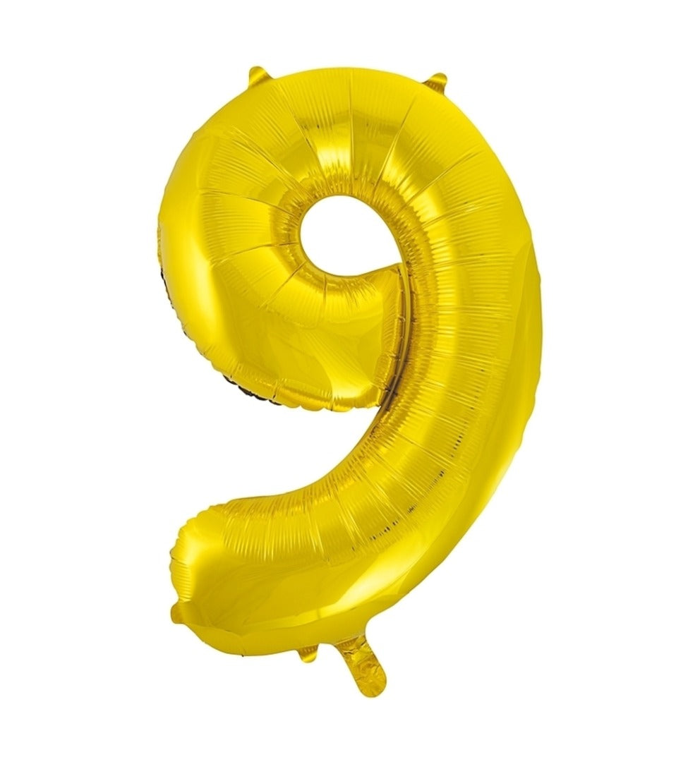 Giant Gold Foil Number '9' Balloon