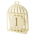 Ivory Bird Cage Table Numbers 15pk