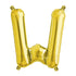 16'' Foil Letter W - Gold Packaged Air Fill