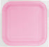 Soft Pink Square Paper Party Side Plates 16pk