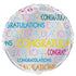 Bright Starburst Congratulations Round Foil Balloon 18''