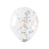 Clear Latex Balloons with Pink, Blue & Gold Star Confetti 16'', 5ct
