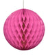 Hot Pink Paper Honeycomb Ball Decoration
