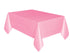 Soft Pink Plastic Party Table Cover