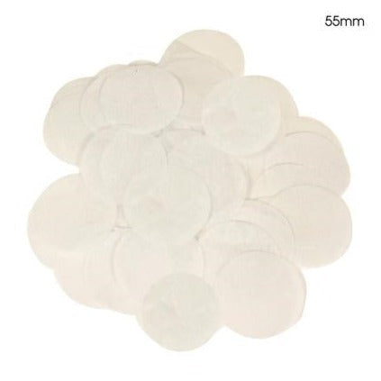 WHITE TISSUE CONFETTI 55MM X 100G