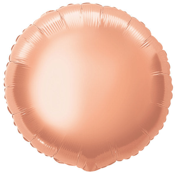Rose Gold Solid Round Foil Balloon 18''