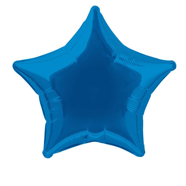 Solid Star Foil Balloon 20'',  - Royal Blue