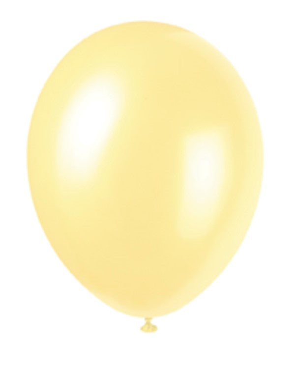 Pearlescent Ivory Latex Balloons 8pk