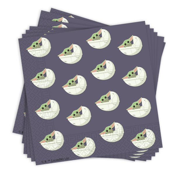 The Mandalorian 'Baby Yoda' Grogu Napkins 8pk