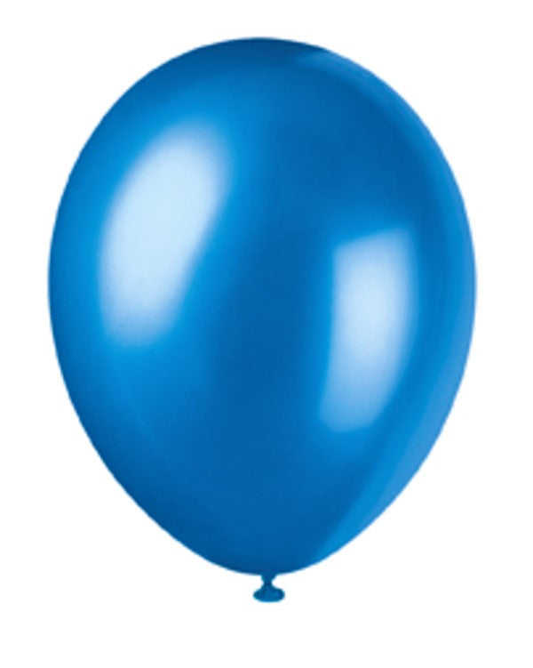 Pearlescent Blue Latex Balloons 8pk