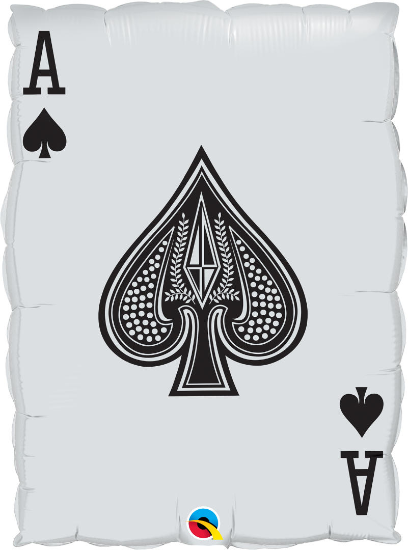 30'' QUEEN OF HEARTS/ACE OF SPADES PLAYING CARD