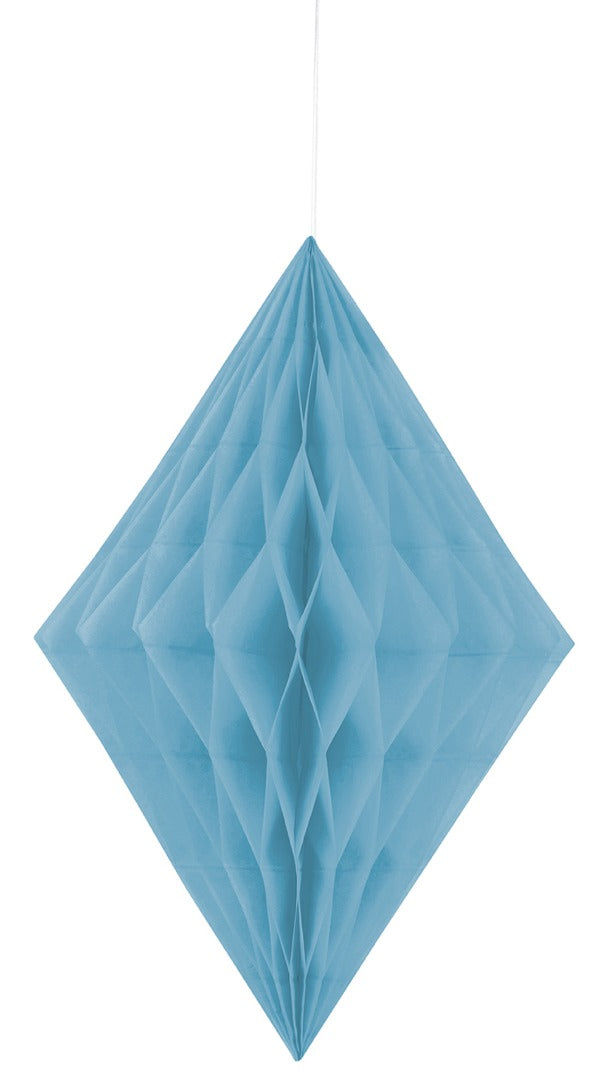 Soft Blue Diamond Honeycomb Decoration
