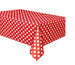 Red Polka Dot Plastic Table Cover