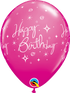 Multi-Coloured Happy Birthday Balloons - 6pk
