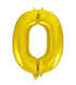 Giant Gold Foil Number '0' Balloon