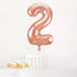 Rose Gold Number 2 Shaped Foil Balloon 34'',