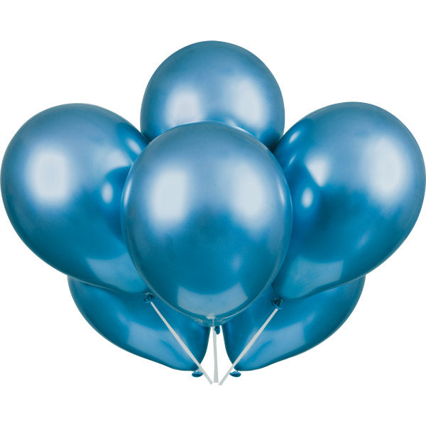 Blue Platinum 11'' Latex Balloons, 6ct