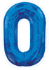Giant Blue Foil Number '0' Balloon