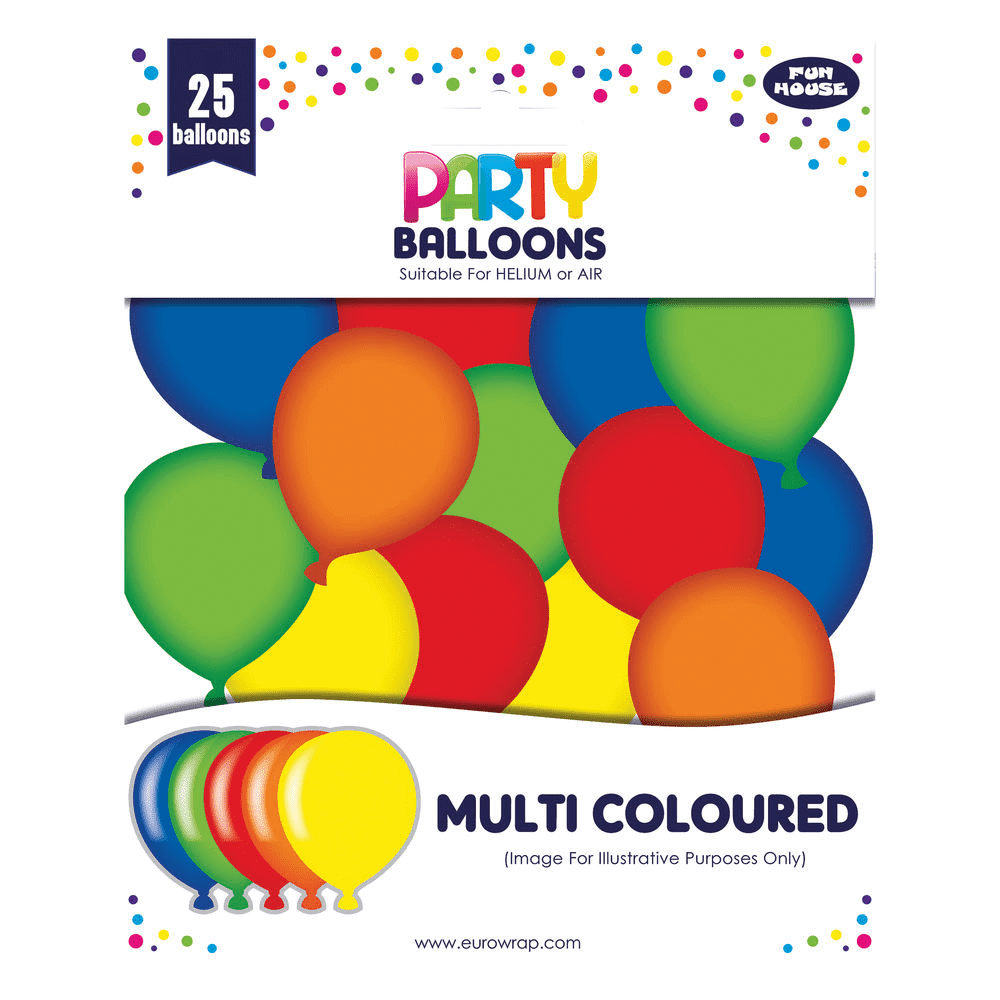 Rainbow Party Balloons (25 Pack)