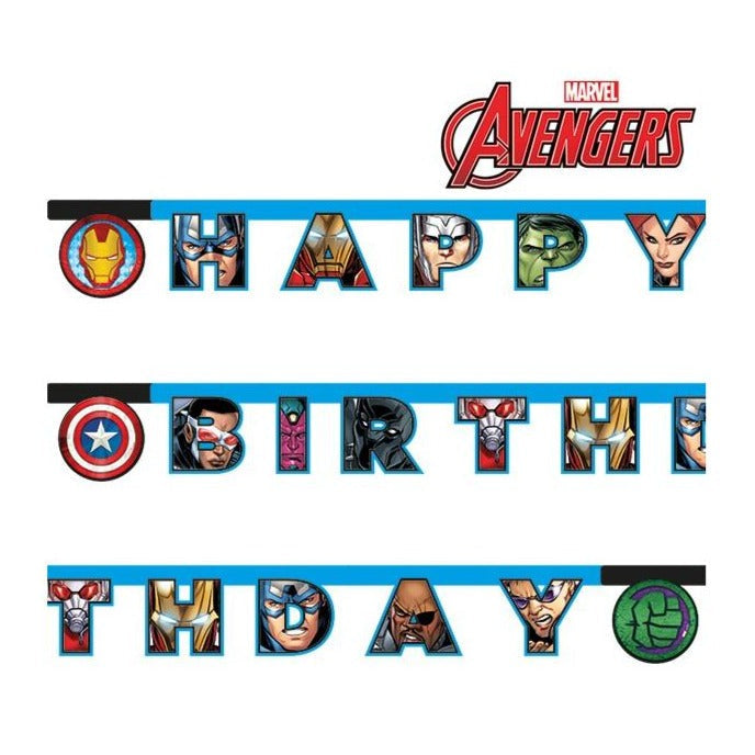 MIGHTY AVENGERS HAPPY BIRTHDAY LETTER BANNER (879726)