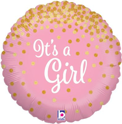 18 inch Glittering 'It's a Girl' Holographic