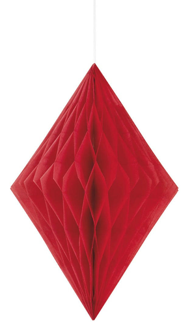 Red Diamond Honeycomb Decoration