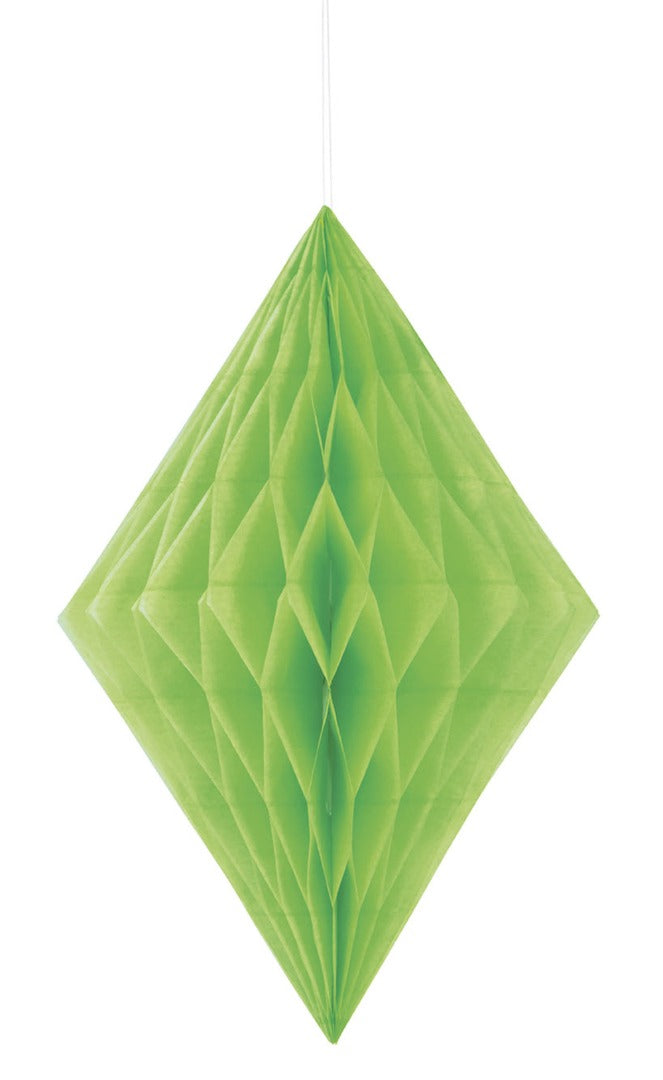 Lime Green Diamond Honeycomb Decoration