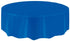 ROYAL BLUE ROUND PLASTIC TABLECOVER 213 DIA