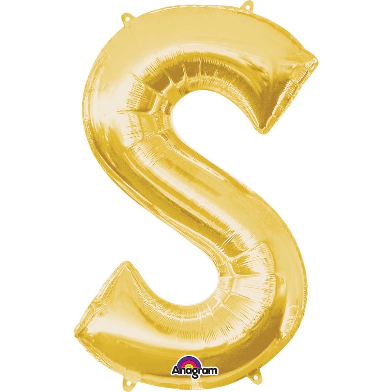 34'' SUPER SHAPE FOIL LETTER S - GOLD ( ANAGRAM)