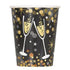 GLITTERING NEW YEAR PAPER CUP 9OZ 8PK