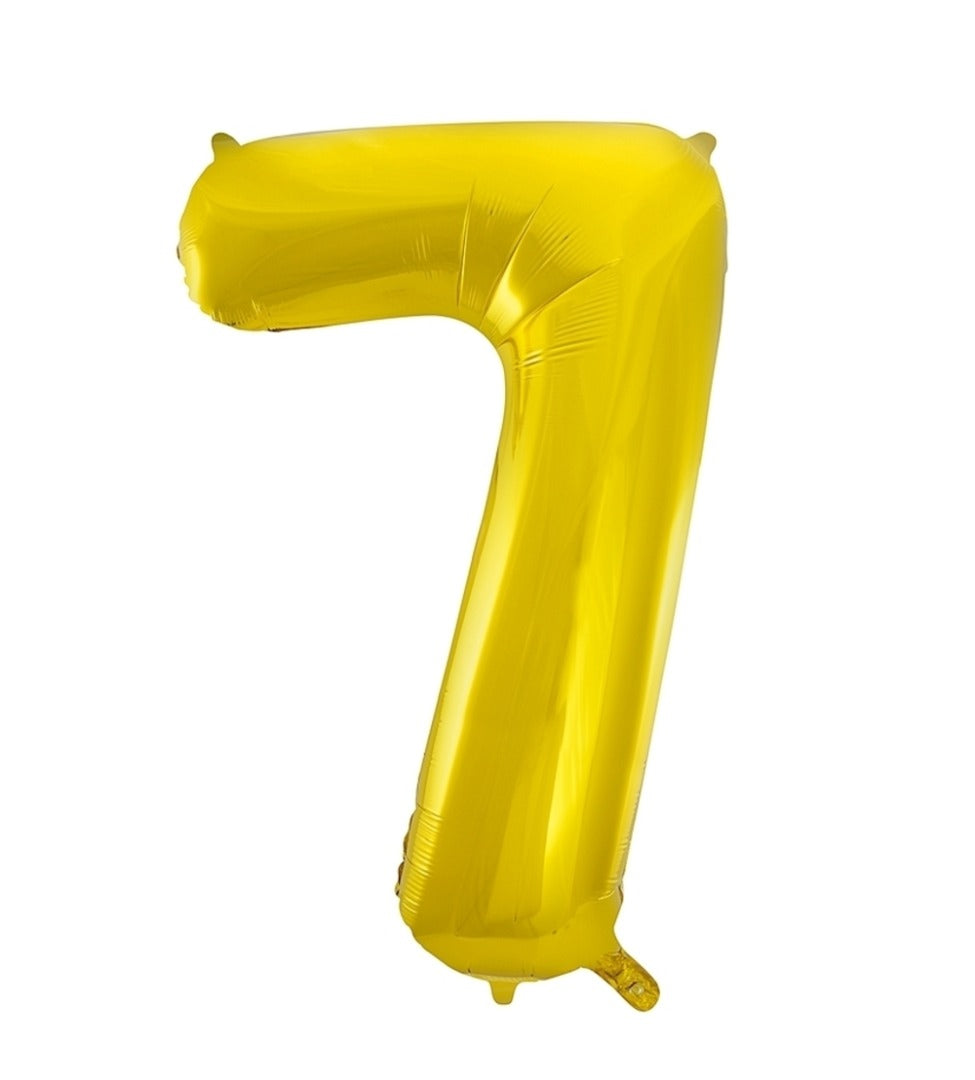 Giant Gold Foil Number '7' Balloon