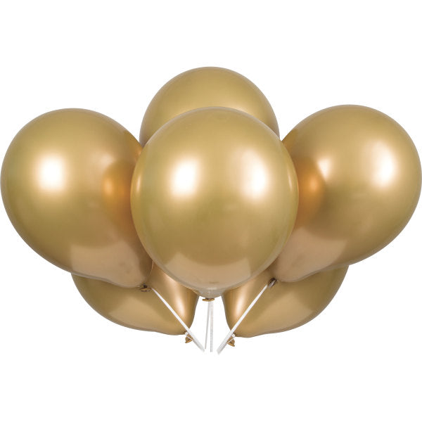 Gold Platinum 11'' Latex Balloons, 6ct