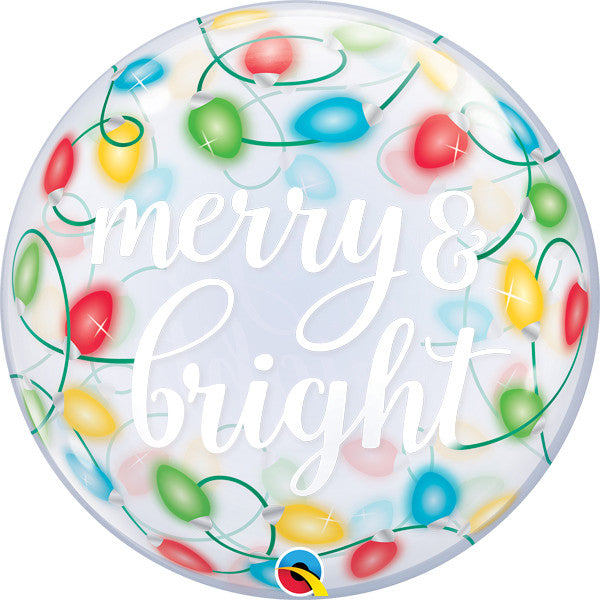 22'' BUBBLE MERRY & BRIGHT LIGHTS