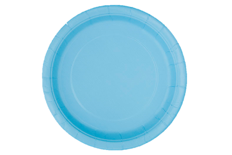 Soft Blue Paper Dessert Plates 8pk