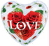 20'' SINGLE HEART BUBBLE LOVE ROSES