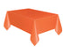 Orange Plastic Party Table Cover