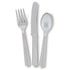 Silver Plastic Cutlery Set - 6 People