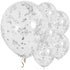 Silver Confetti Balloons - 6pk