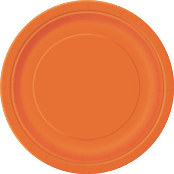 Orange Paper Dessert Plates 8pk