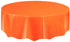 ORANGE ROUND PLASTIC TABLECOVER 213 DIA