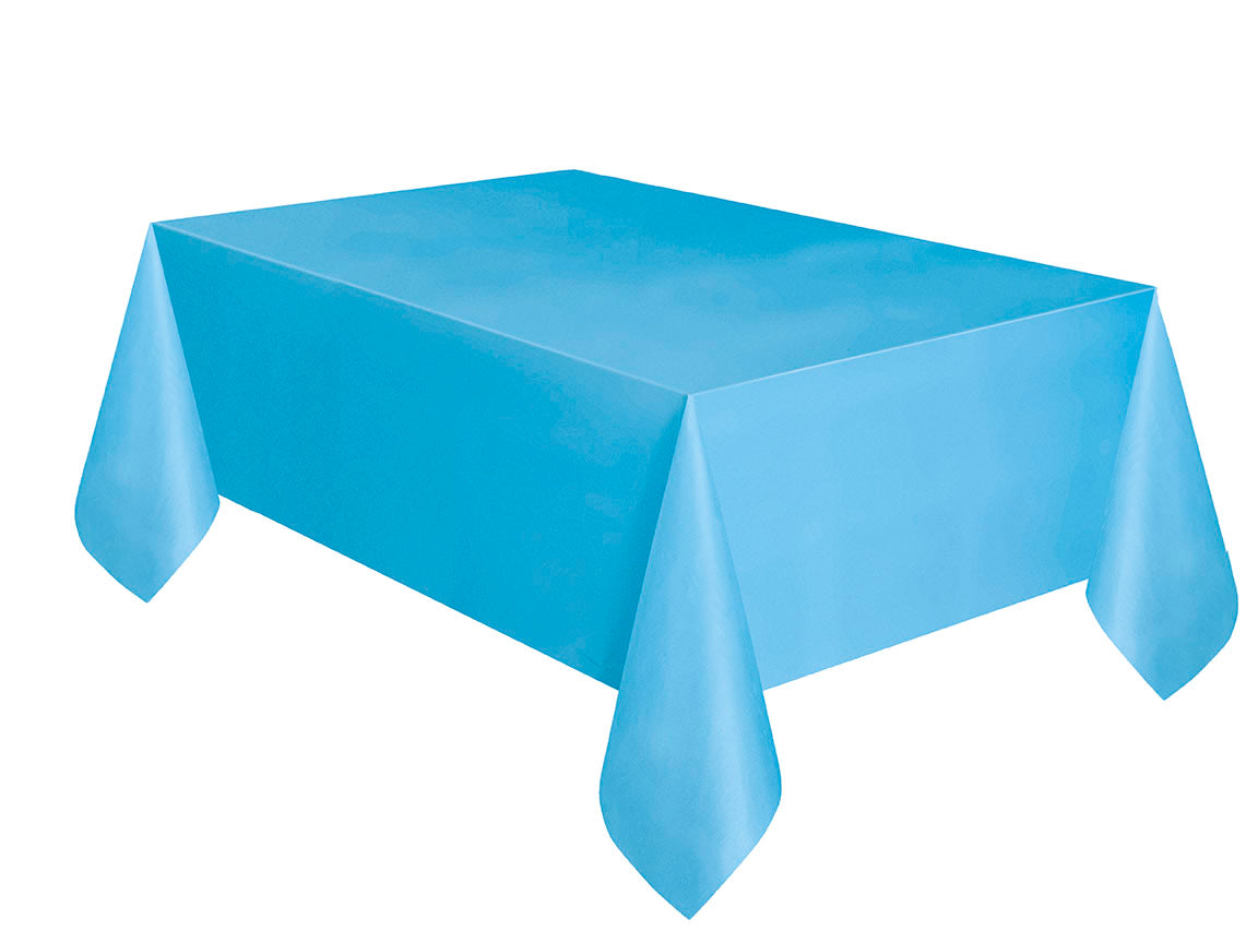 Soft Blue Plastic Party Table Cover