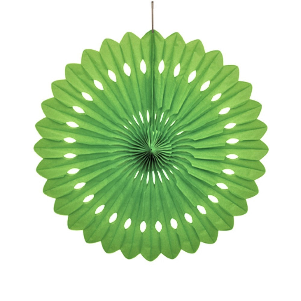 Lime Green Paper Fan Decoration