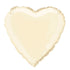 Solid Heart Foil Balloon 18'',  - Ivory
