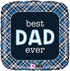 Best Dad Ever Plaid 18''