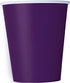 Deep Purple Paper Party Cups 8pk