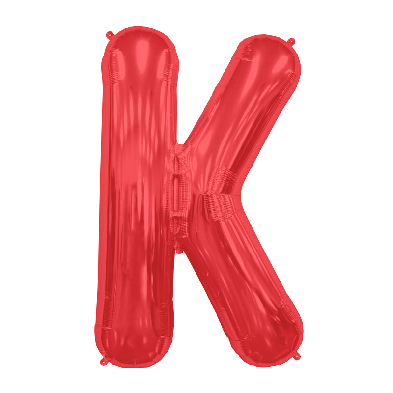 34'' SUPER SHAPE FOIL LETTER K - RED